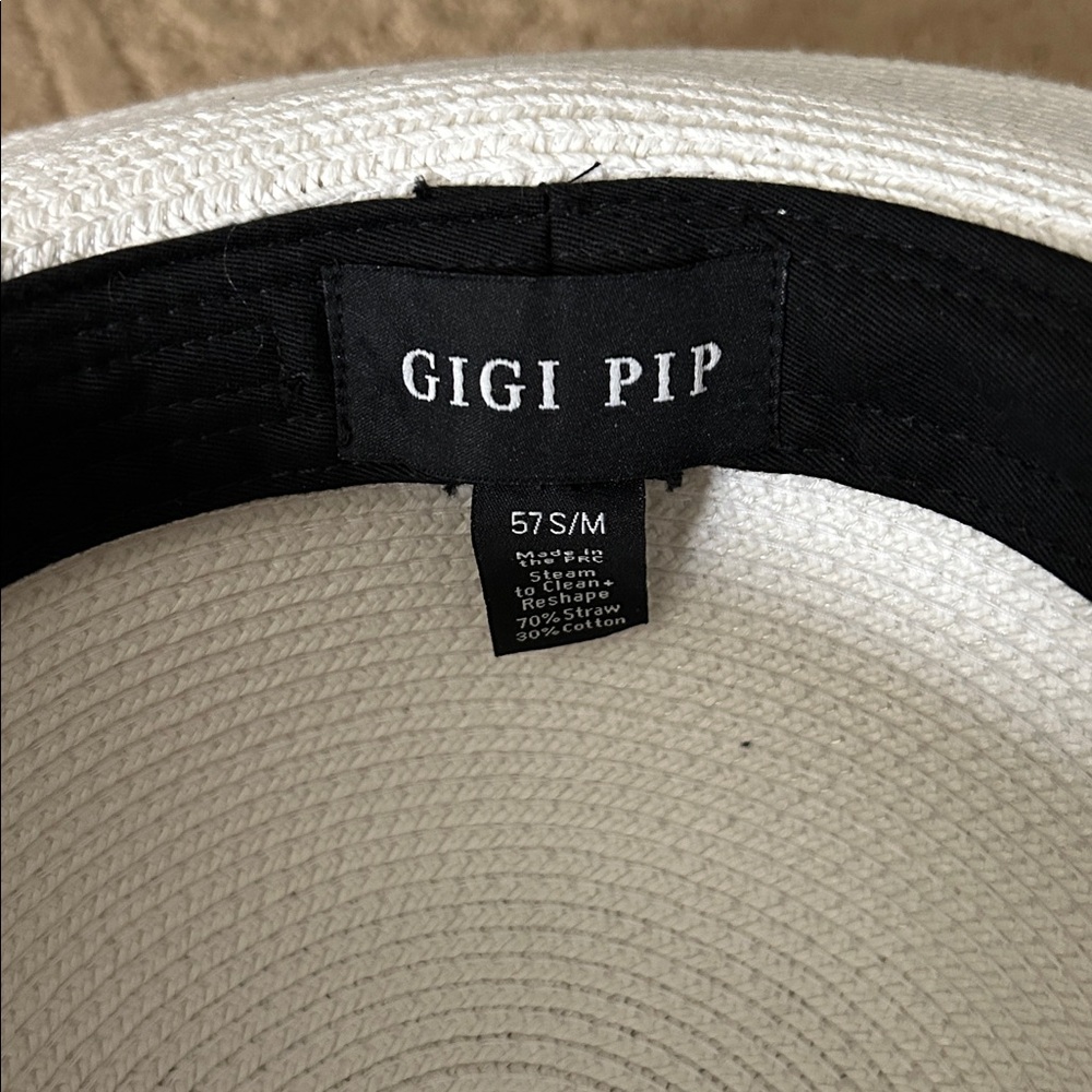 Gigi Pip Mona white straw hat - Picture 2 of 3